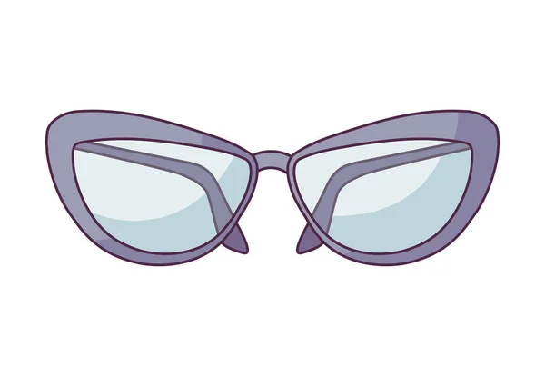 Gafas ópticas icono aislado hembra — Vector de stock