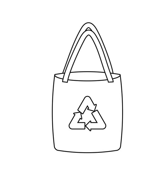 ecological paper bag isolated icon