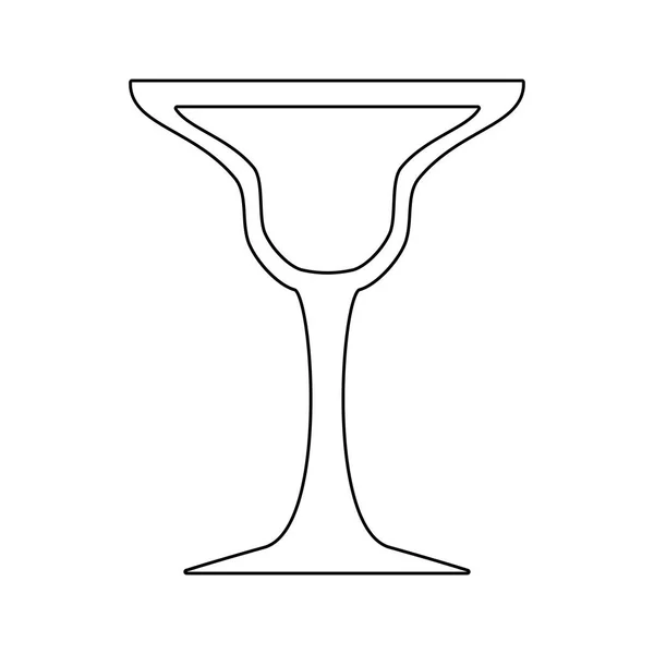 Delicioso icono de copa de cóctel fresco — Vector de stock