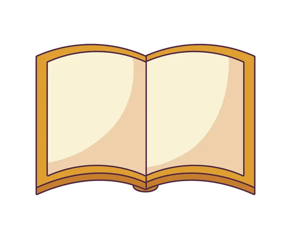 Educación libro de texto abierto icono aislado — Archivo Imágenes Vectoriales