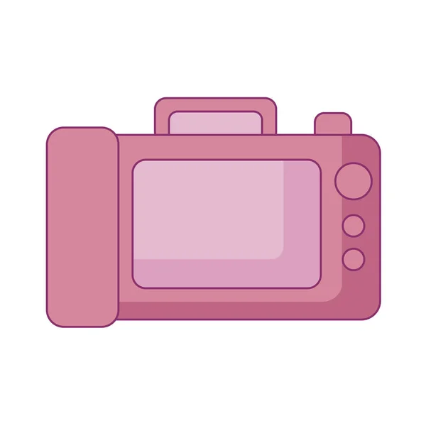 Camera fotografisch apparaat geïsoleerd pictogram — Stockvector