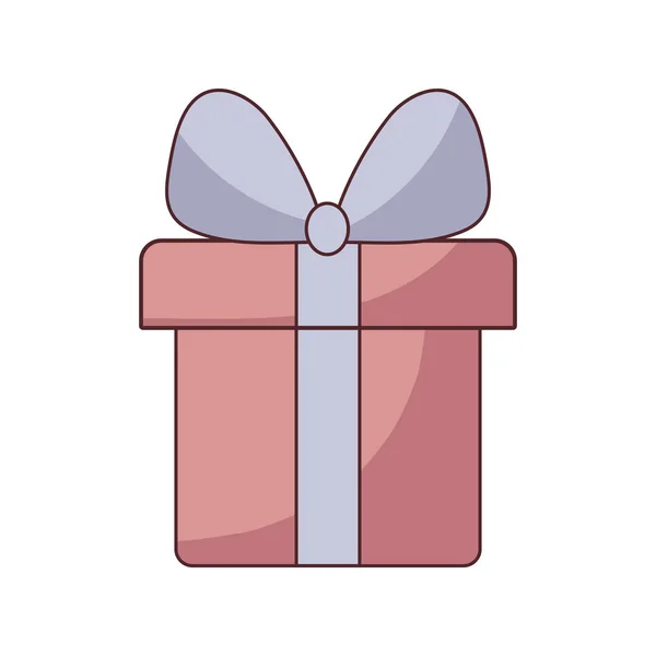 Boîte cadeau cadeau icône isolée — Image vectorielle