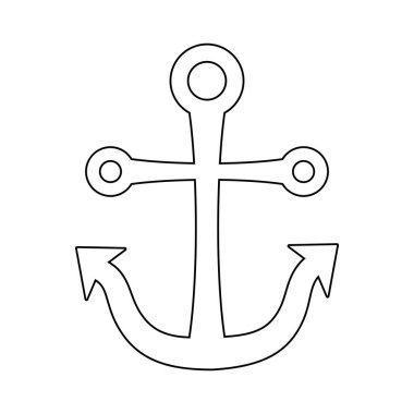 çapa deniz sembolü izole simgesi