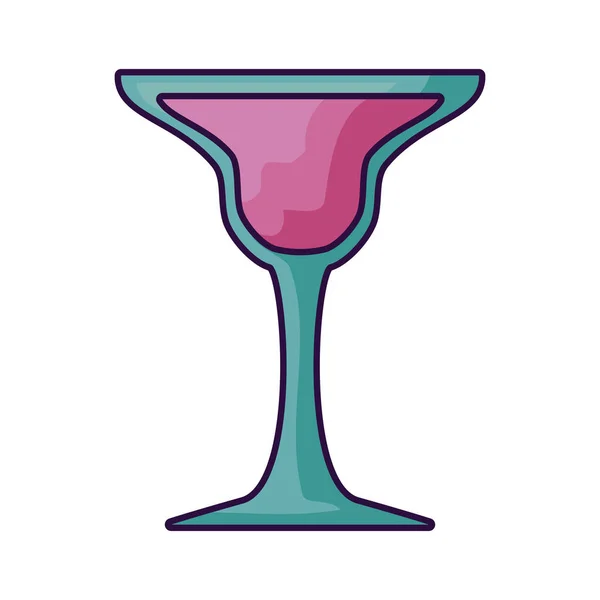 Delicioso icono de copa de cóctel fresco — Vector de stock