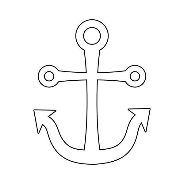 Anker Marine Symbol isoliert Symbol — Stockvektor