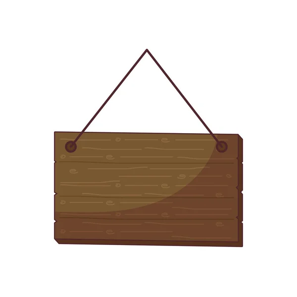 Holzschild hängt isoliert — Stockvektor