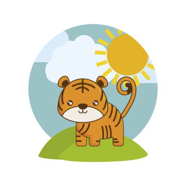 manzara doğal sevimli kaplan hayvan