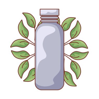 doğal yapraklı ekolojik şişe