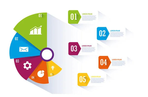 Diseño de flujo de trabajo aislado e infografía — Vector de stock