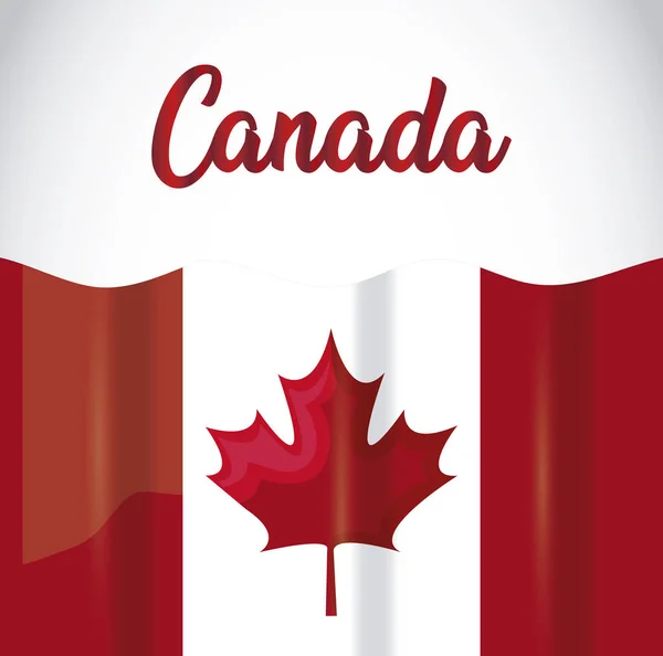 Flaga kanadyjskiej ikony patriotycznej — Wektor stockowy