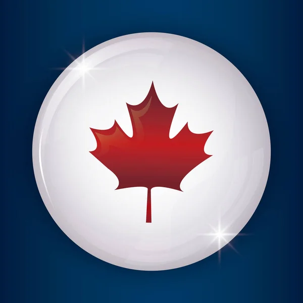 Kanada zászlaja alakú kör — Stock Vector