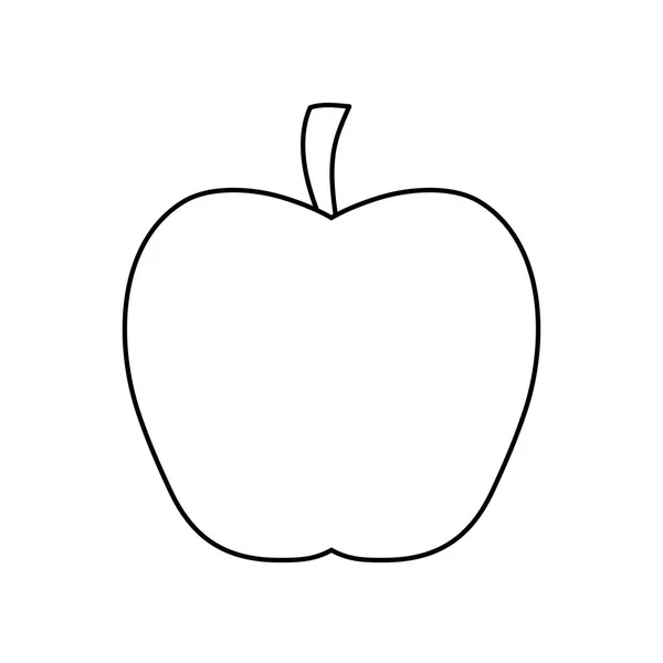 Fresh apple fruit isolated icon — Stock Vector