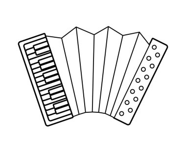 akordeon enstrüman müzik izole simgesi