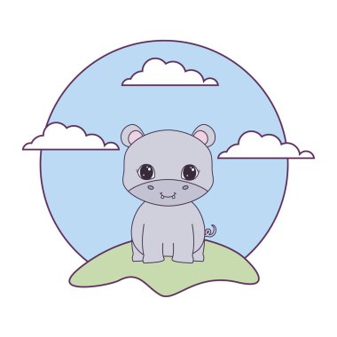 manzara doğal sevimli su aygırı hayvan