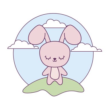 sevimli tavşan hayvan peyzaj