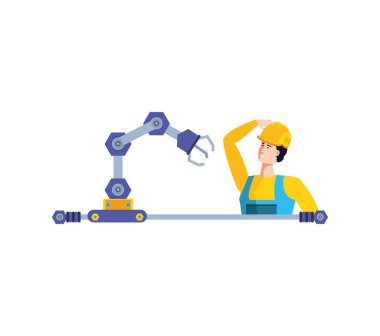 Profesyonel işçi tasarımı izole avatar