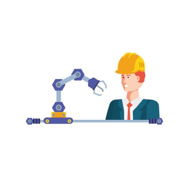 Profesyonel işçi tasarımı izole avatar