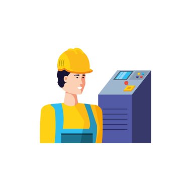 Profesyonel işçi tasarımı izole avatar