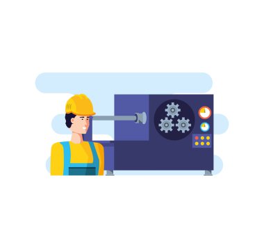 Profesyonel işçi tasarımı izole avatar