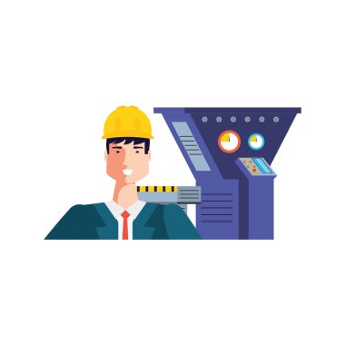 Profesyonel işçi tasarımı izole avatar