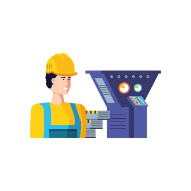 Profesyonel işçi tasarımı izole avatar