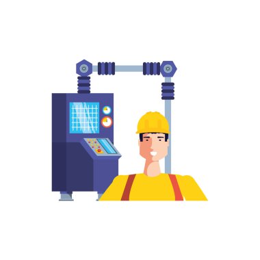 Profesyonel işçi tasarımı izole avatar