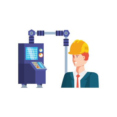 Profesyonel işçi tasarımı izole avatar