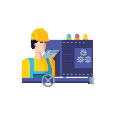 Profesyonel işçi tasarımı izole avatar