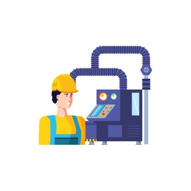 Profesyonel işçi tasarımı izole avatar