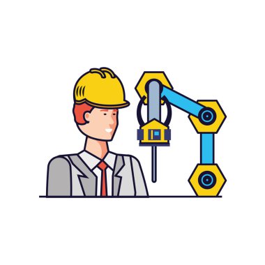 Profesyonel işçi tasarımı izole avatar