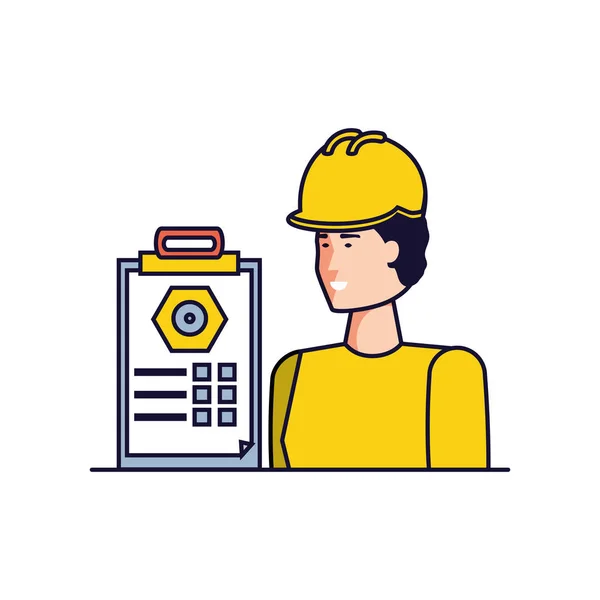 Isolated avatar of professional worker design — Stock Vector