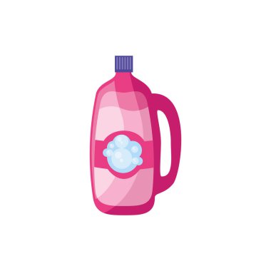 İzole temizleme deterjanı tasarım simgesi vektör ilustration