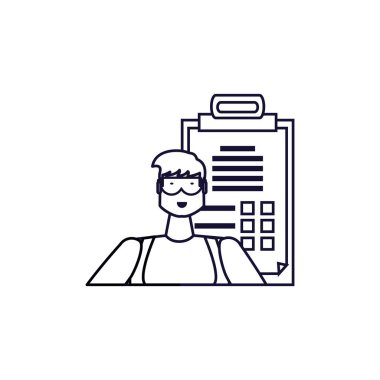 Profesyonel işçi tasarımı izole avatar