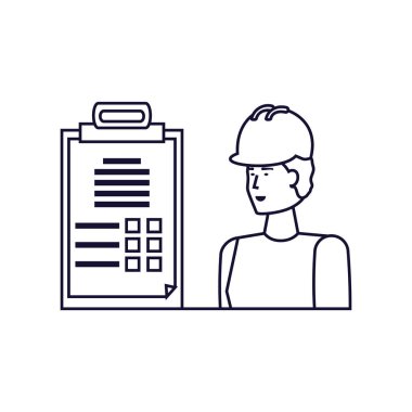 Profesyonel işçi tasarımı izole avatar