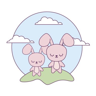 manzara sevimli tavşan hayvanlar