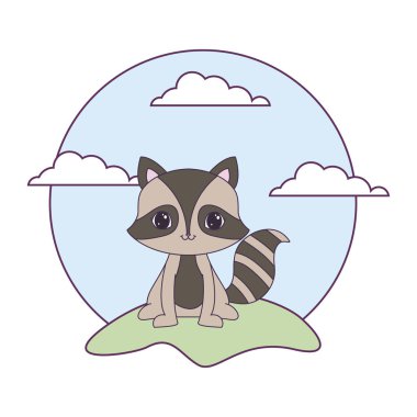 manzara doğal sevimli rakun hayvan