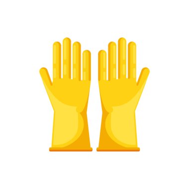 İzole temizleme eldivenleri tasarım simgesi vektör ilustration