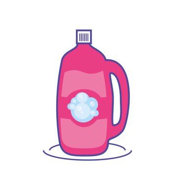 İzole temizleme deterjanı tasarım simgesi vektör ilustration