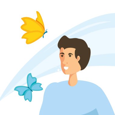 İzole adam tasarım simgesi vektör ilustration