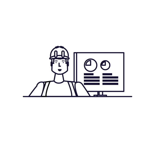 Μεμονωμένο avatar του σχεδιασμού επαγγελματικού εργαζόμενου — Διανυσματικό Αρχείο