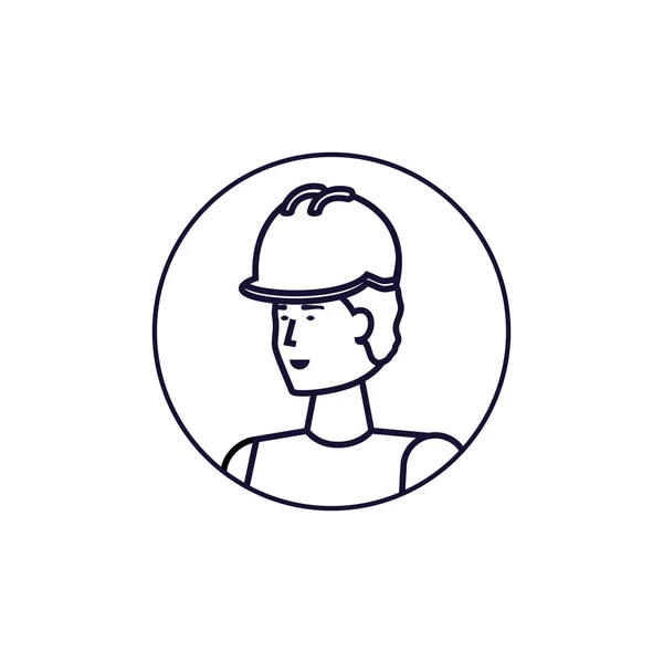 Geïsoleerde avatar van professioneel werknemer ontwerp — Stockvector