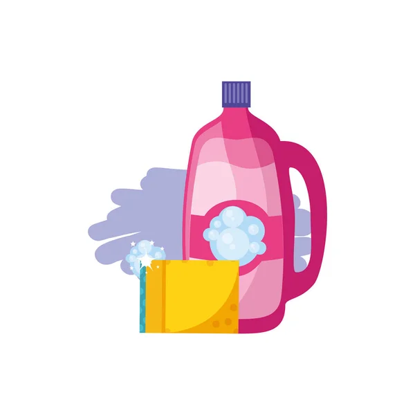 Icono de diseño de detergente de limpieza aislado ilustración vectorial — Vector de stock
