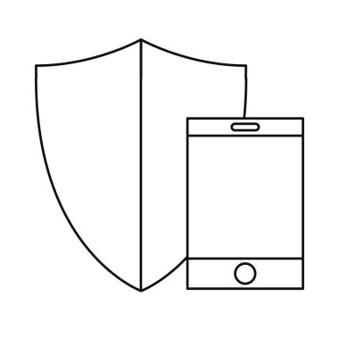 akıllı telefon hızlı teslimat lojistik simgesi vektör ilustration