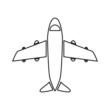 beyaz arka planda uçak taşıma simgesi