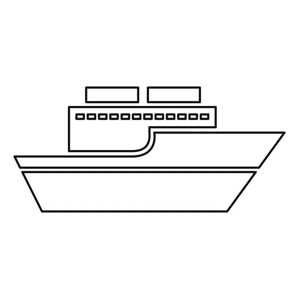 Icono de transporte de barcos sobre fondo blanco — Vector de stock