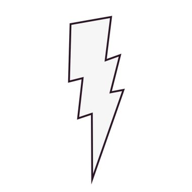 beyaz arka plan üzerinde yıldırım çizgi roman pop art