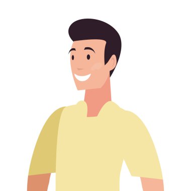 adam karakter portre çizgi film tasarımı