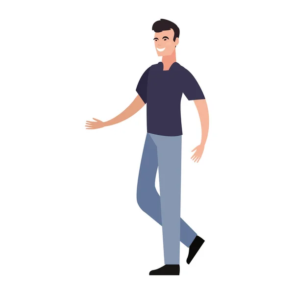 Homme caractère mâle casual vêtements — Image vectorielle
