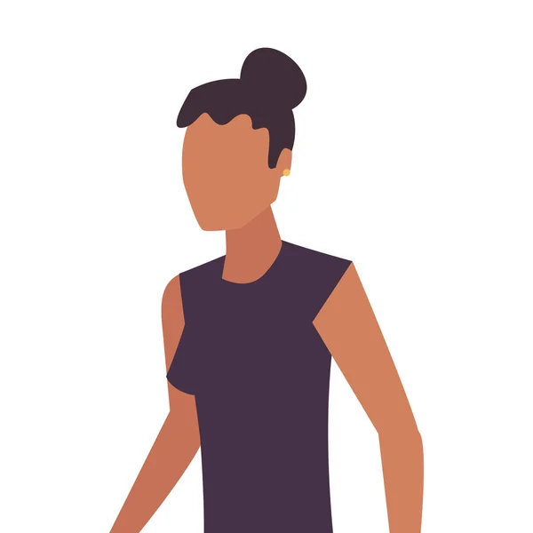 Femme personnage féminin portrait design — Image vectorielle