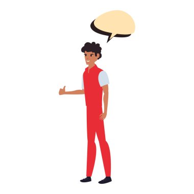 teslimat adam çalışan konuşmak kabarcık